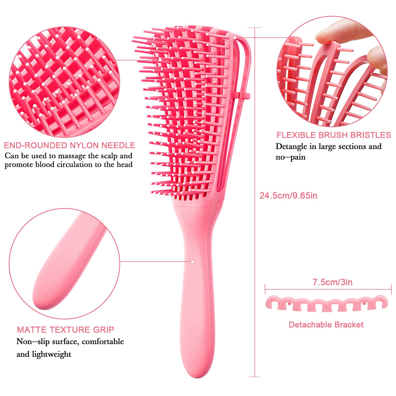 Detangling Brush for Afro & Curly Hair