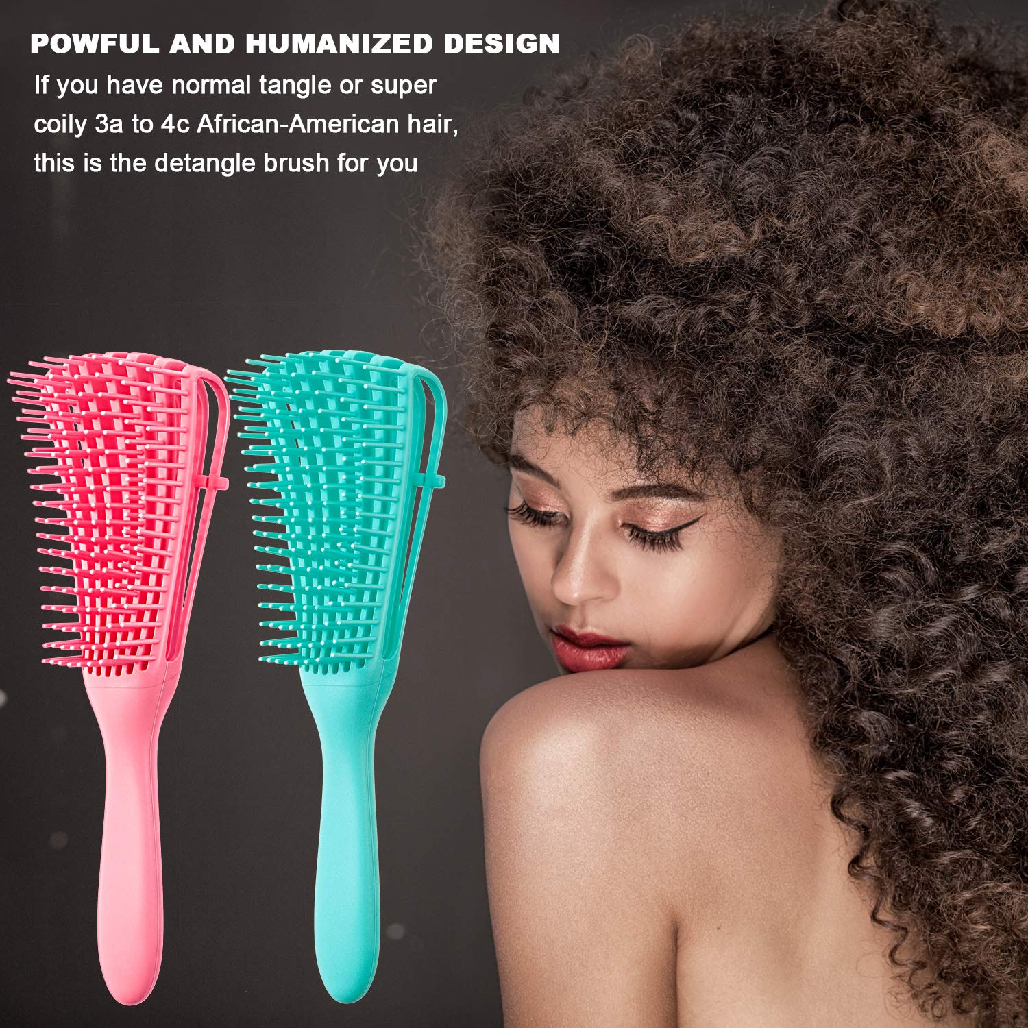 Detangling Brush for Afro & Curly Hair