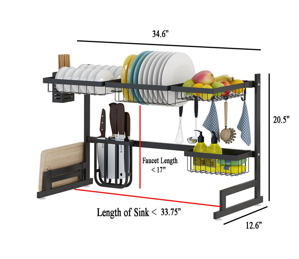 34.6" Over-Sink Dish Drying Rack