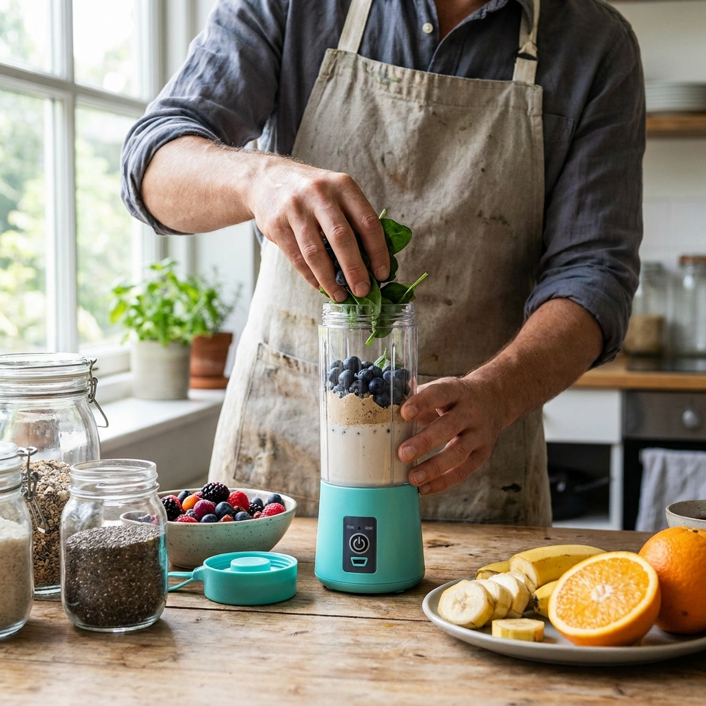 Lifestyle product photo - Portable Mini Blender